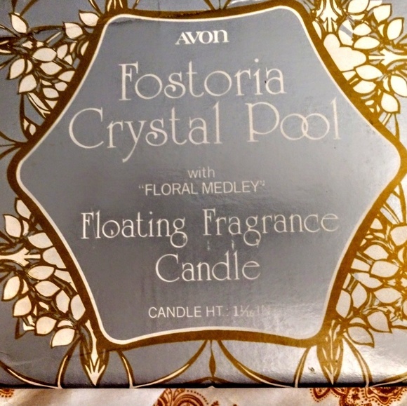 Vintage Avon Fostoria Crystal Pool 1979 Set - Picture 2 of 5